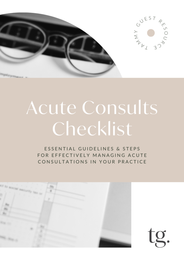 Acute Consultation Checklist